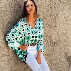 Zara Groovy Print Blouse